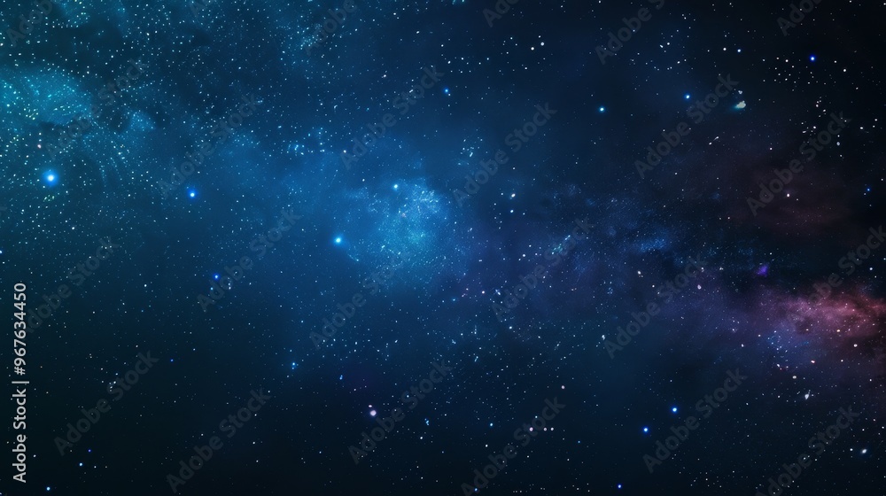 A breathtaking cosmic view features a vast expanse of stars against a deep blue and black backdrop, illuminated by vibrant purple and teal nebulae, perfect for educational and creative projects. A breathtaking cosmic view features a vast expanse of stars against a deep blue and black backdrop, illuminated by vibrant purple and teal nebulae, perfect for educational and creative projects.