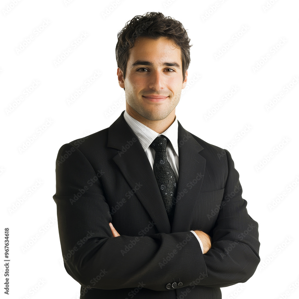 Confident young man in a suit, cut out transparent Confident young man in a suit, cut out transparent