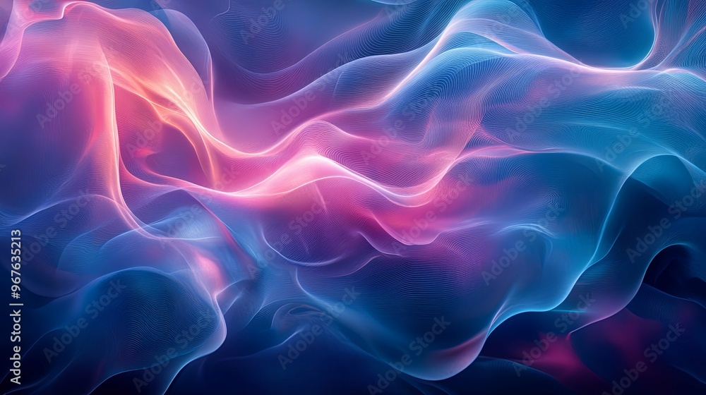 Abstract Swirling Blue and Pink Digital Waves Abstract Swirling Blue and Pink Digital Waves