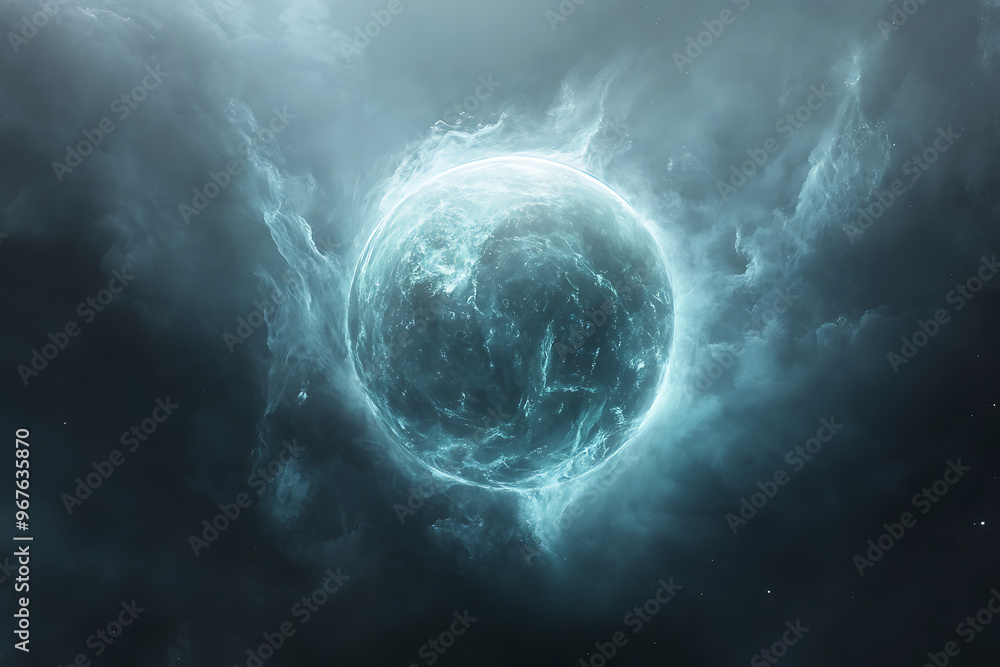 A ghostly and transparent planet Earth with an ethereal presence radiates a mystical glow A ghostly and transparent planet Earth with an ethereal presence radiates a mystical glow