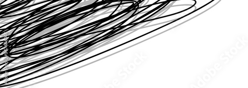 abstract hand drawn line scribbles on white background