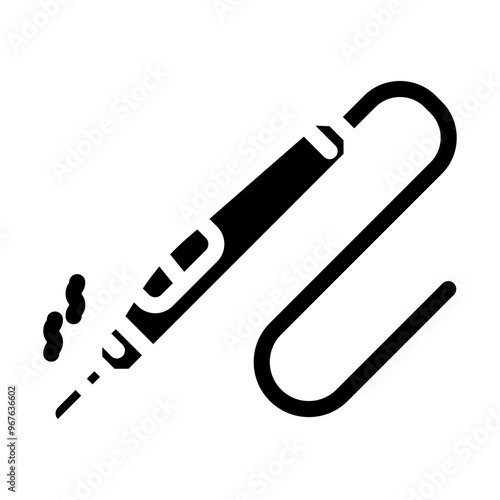 cautery surgery glyph icon vector. cautery surgery sign. isolated symbol illustration