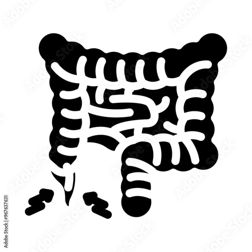 appendectomy surgery glyph icon vector. appendectomy surgery sign. isolated symbol illustration