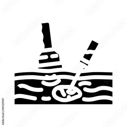 biopsy surgery glyph icon vector. biopsy surgery sign. isolated symbol illustration