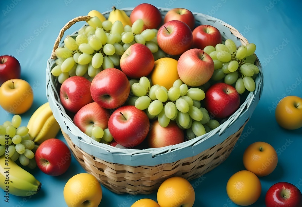 Freshness and variety of healthy fruits on wooden table generated by artificial intelligence Freshness and variety of healthy fruits on wooden table generated by artificial intelligence