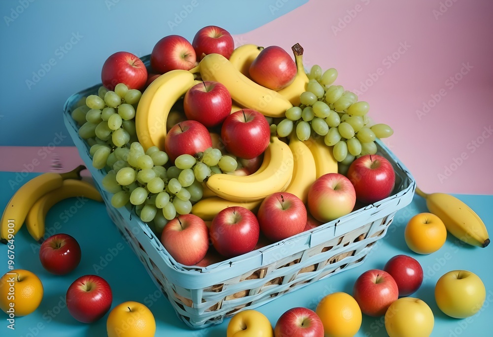 Freshness and variety of healthy fruits on wooden table generated by artificial intelligence Freshness and variety of healthy fruits on wooden table generated by artificial intelligence