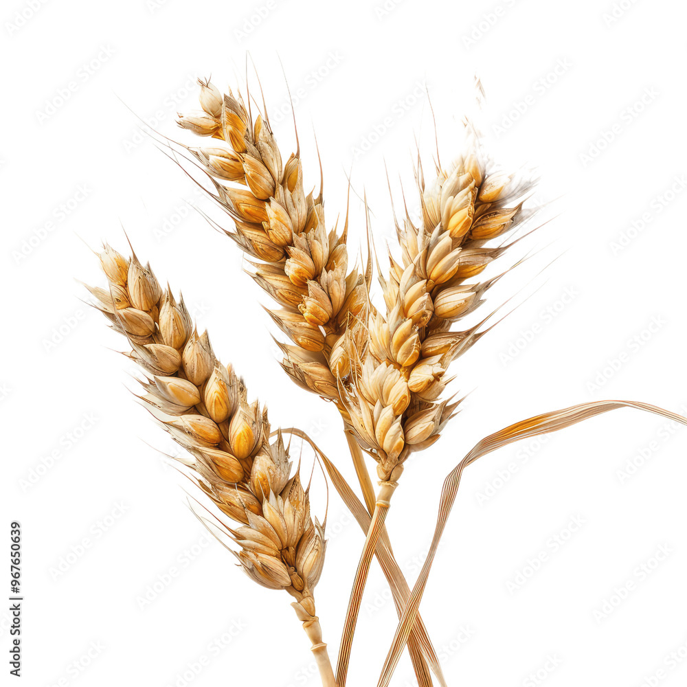 Close Up of Stalk of Wheat isolated on transparent, alpha background png cut out file Close Up of Stalk of Wheat isolated on transparent, alpha background png cut out file