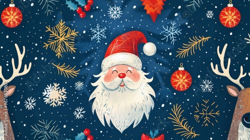 Santa Claus is coming to town! Get ready for Christmas with this festive fabric.