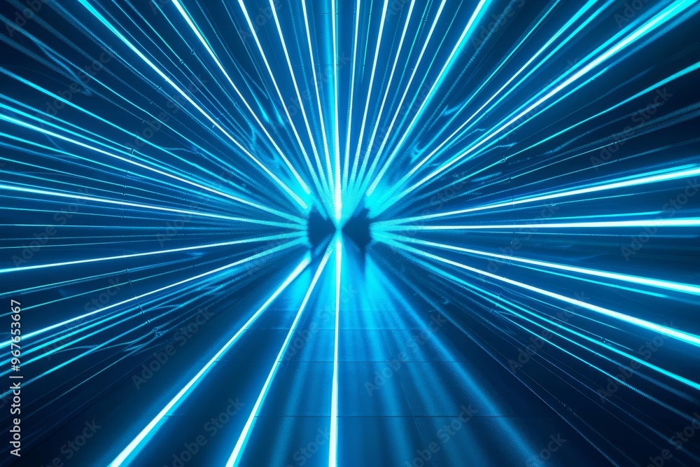 Abstract blue light streaks converging in the center, creating a sense of speed and energy. Abstract blue light streaks converging in the center, creating a sense of speed and energy.