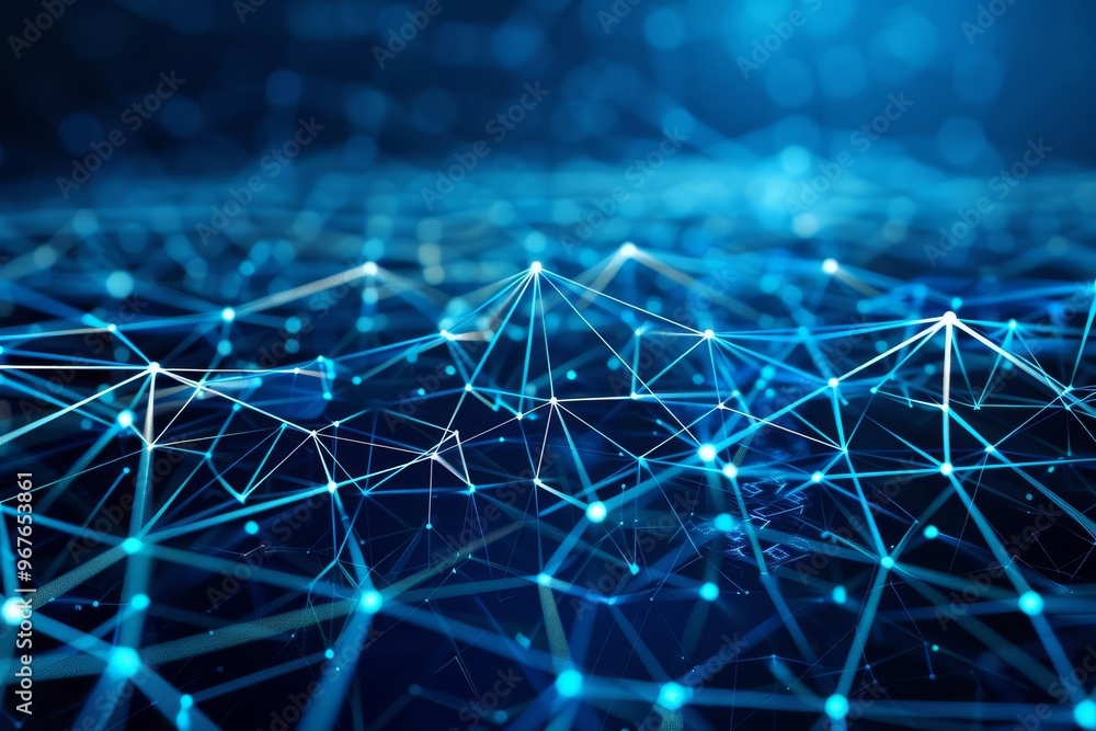 Obraz premium Abstract digital network connection concept. Futuristic technology background.
