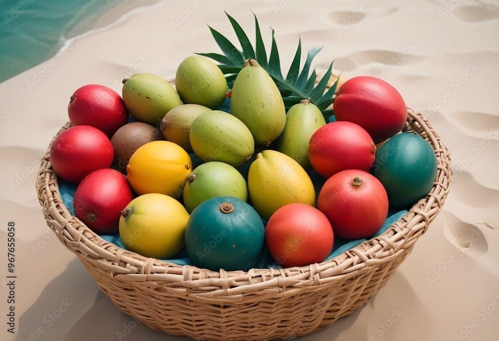 Freshness and variety of healthy fruits on wooden table generated by artificial intelligence Freshness and variety of healthy fruits on wooden table generated by artificial intelligence