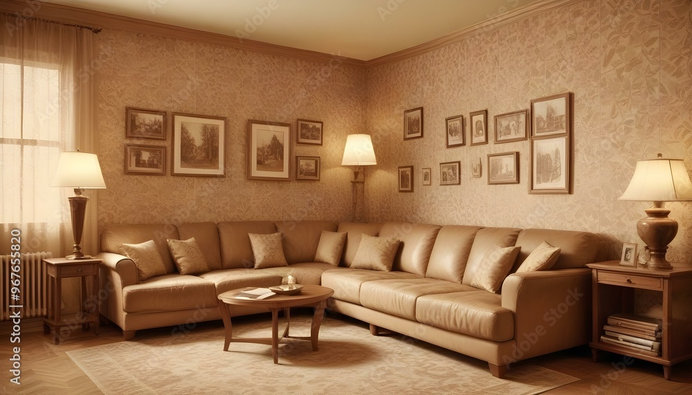 Photo interior modern design room 3d illustration; Photo interior modern design room 3d illustration;
