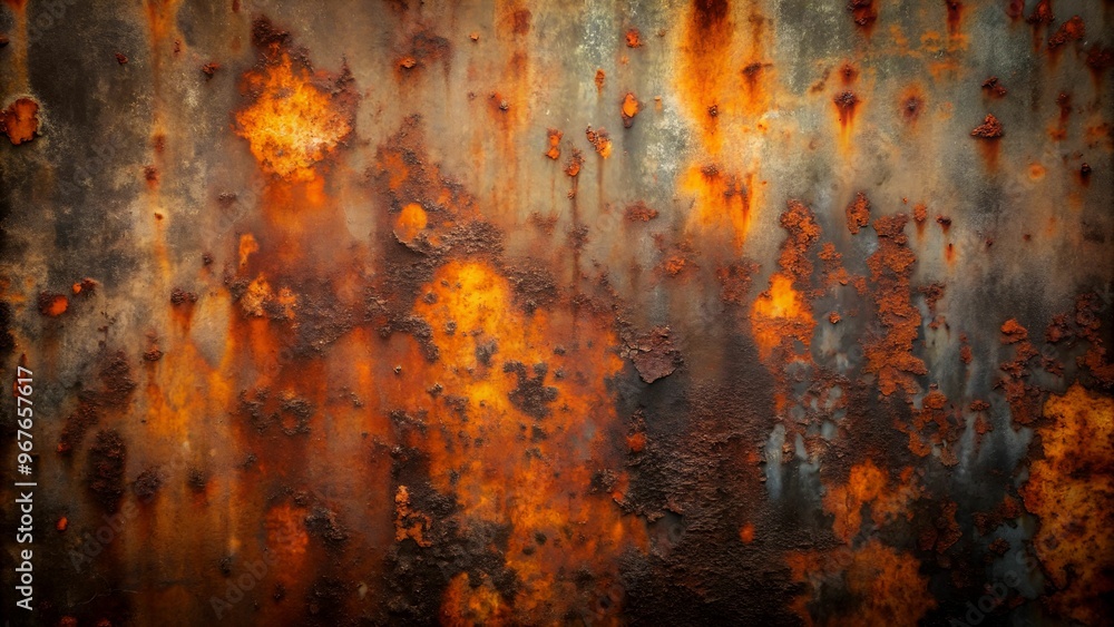 Rusty metal texture with heavy corrosion and orange-brown rust patches Rusty metal texture with heavy corrosion and orange-brown rust patches