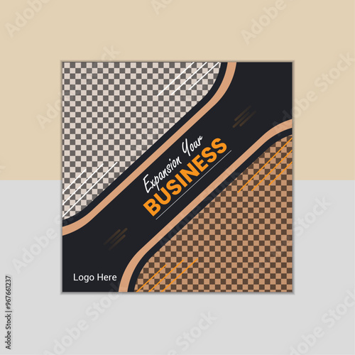 Unique expansion your business social media post design 