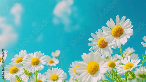 Sunny Daisies Against a Blue Sky