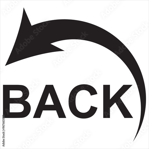Back or reverse icon vector. Flip over or turn arrow sign. Vector illustration. EPS 10/AI