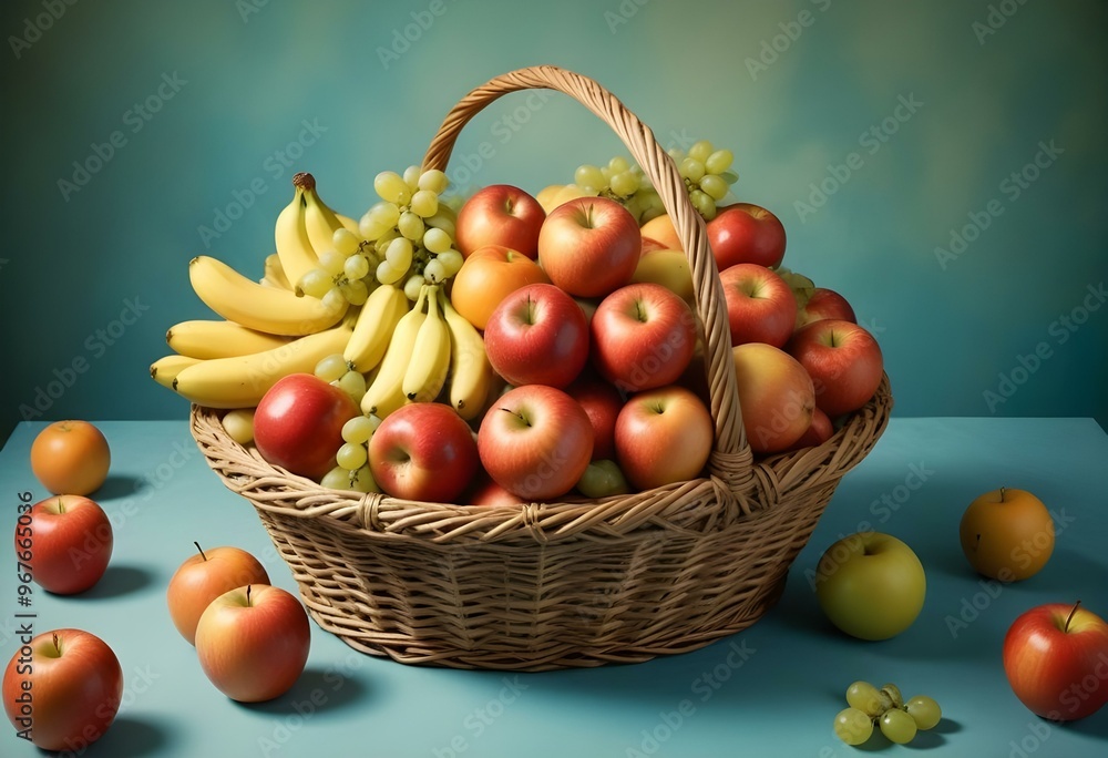 Freshness and variety of healthy fruits on wooden table generated by artificial intelligence Freshness and variety of healthy fruits on wooden table generated by artificial intelligence