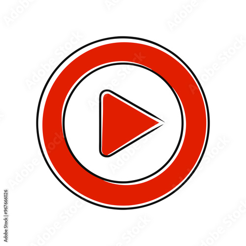Free Download Red play button icon in circular design representing media playback in modern flat style with copy space
 - GFXLoad