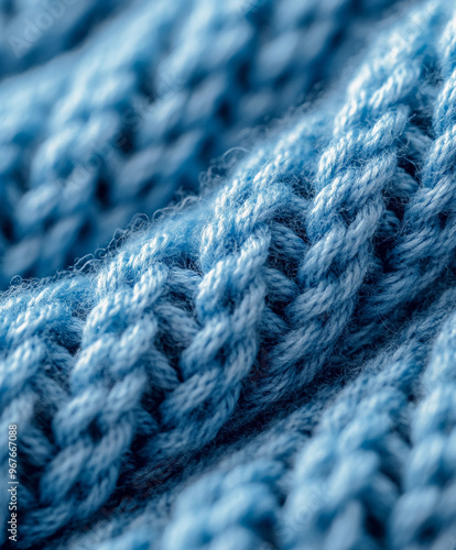 light blue ribbing, alternating knit and purl stitches creating a stretchy