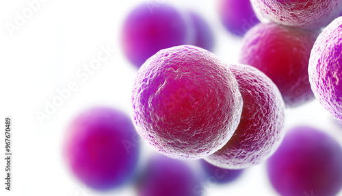 An Ultra Macro and sharp image of a Streptococcus pneumoniae – A spherical bacterium involved in pneumonia photo