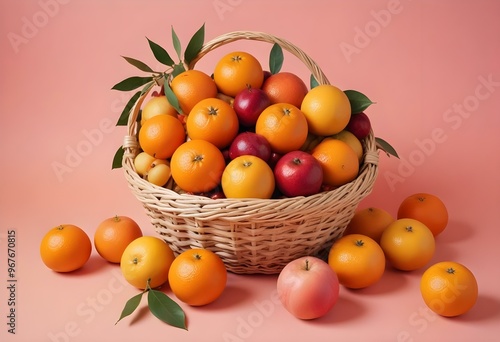 Freshness and variety of healthy fruits on wooden table generated by artificial intelligence