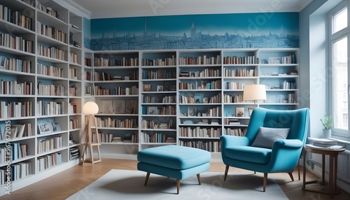 Photo interior modern design room 3d illustration 