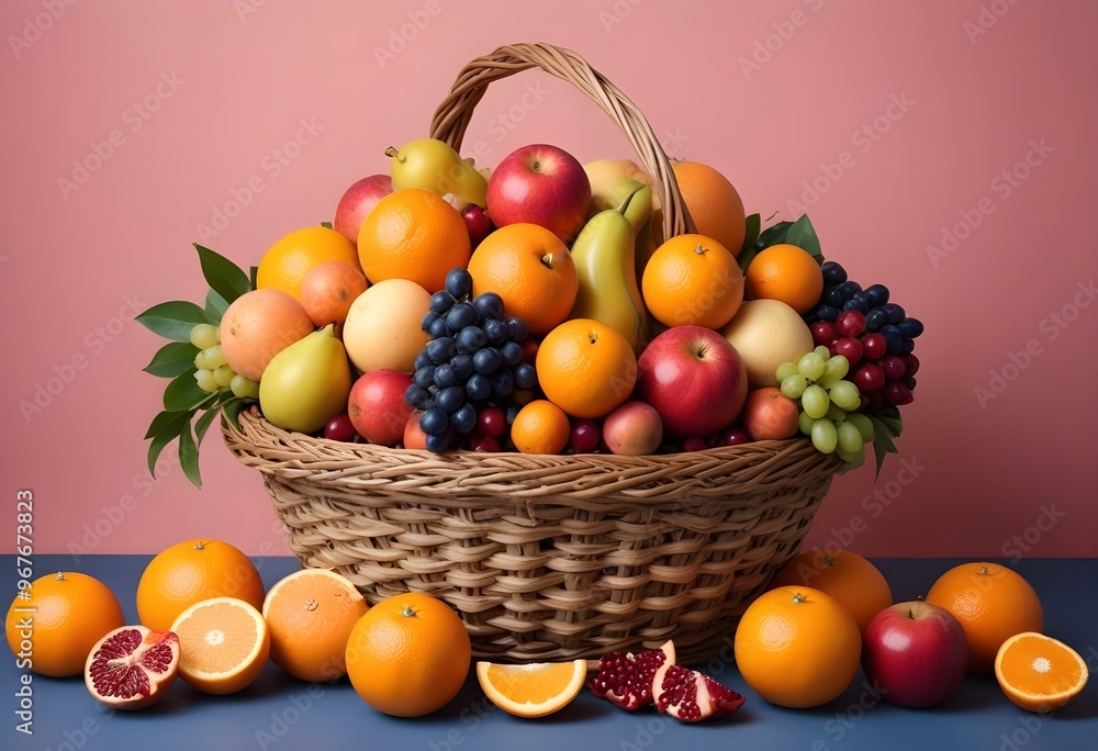 Freshness and variety of healthy fruits on wooden table generated by artificial intelligence Freshness and variety of healthy fruits on wooden table generated by artificial intelligence