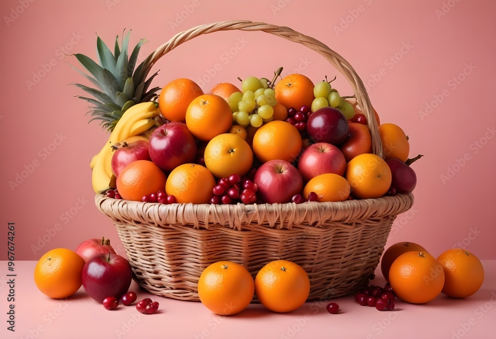 Freshness and variety of healthy fruits on wooden table generated by artificial intelligence Freshness and variety of healthy fruits on wooden table generated by artificial intelligence
