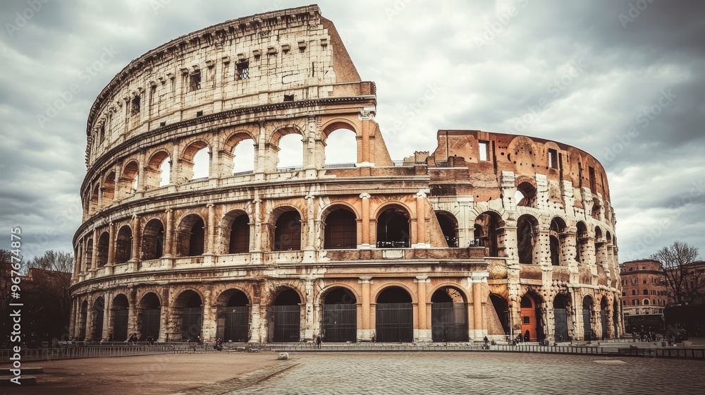 Obraz premium Timeless Majesty The Colosseum in Rome, Italy - An Architectural Marvel of the Roman Empire