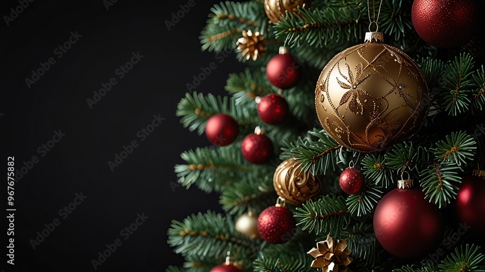A Christmas greeting card Christmas border with copy space festive background A Christmas greeting card Christmas border with copy space festive background