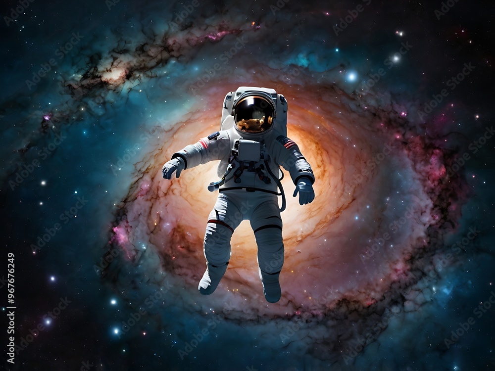 Astronaut Floating Among Stars and a Black Hole Astronaut Floating Among Stars and a Black Hole
