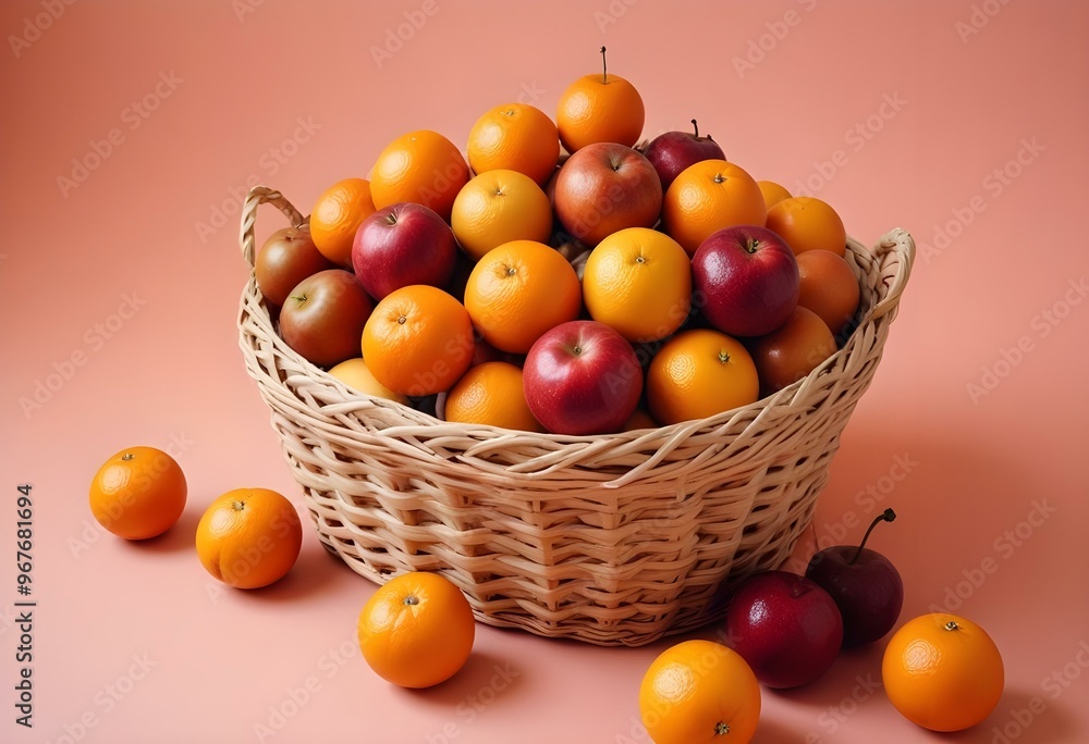 Freshness and variety of healthy fruits on wooden table generated by artificial intelligence Freshness and variety of healthy fruits on wooden table generated by artificial intelligence