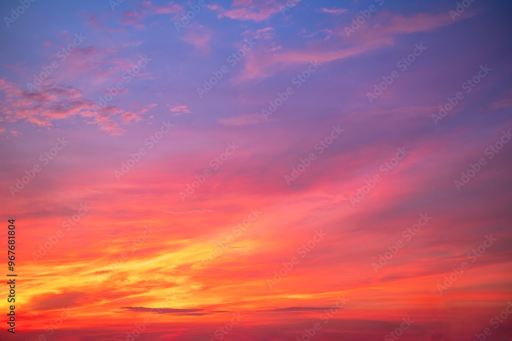 Beautiful , luxury soft gradient orange gold clouds and sunlight on the blue sky perfect for the background, take in everning,Twilight, Large size, high definition landscape photo Beautiful , luxury soft gradient orange gold clouds and sunlight on the blue sky perfect for the background, take in everning,Twilight, Large size, high definition landscape photo