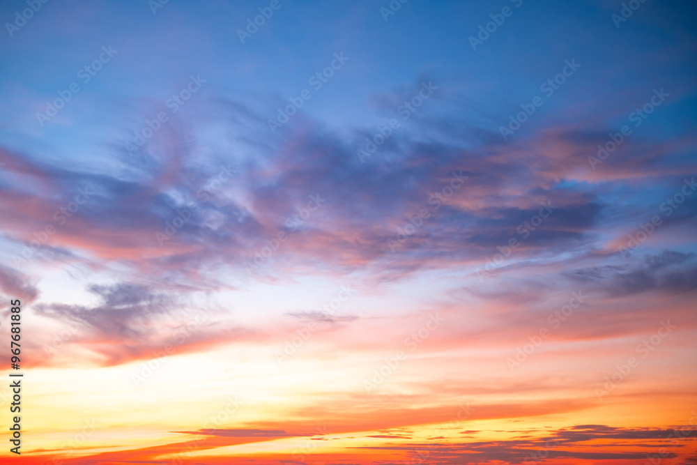 Beautiful , luxury soft gradient orange gold clouds and sunlight on the blue sky perfect for the background, take in everning,Twilight, Large size, high definition landscape photo Beautiful , luxury soft gradient orange gold clouds and sunlight on the blue sky perfect for the background, take in everning,Twilight, Large size, high definition landscape photo