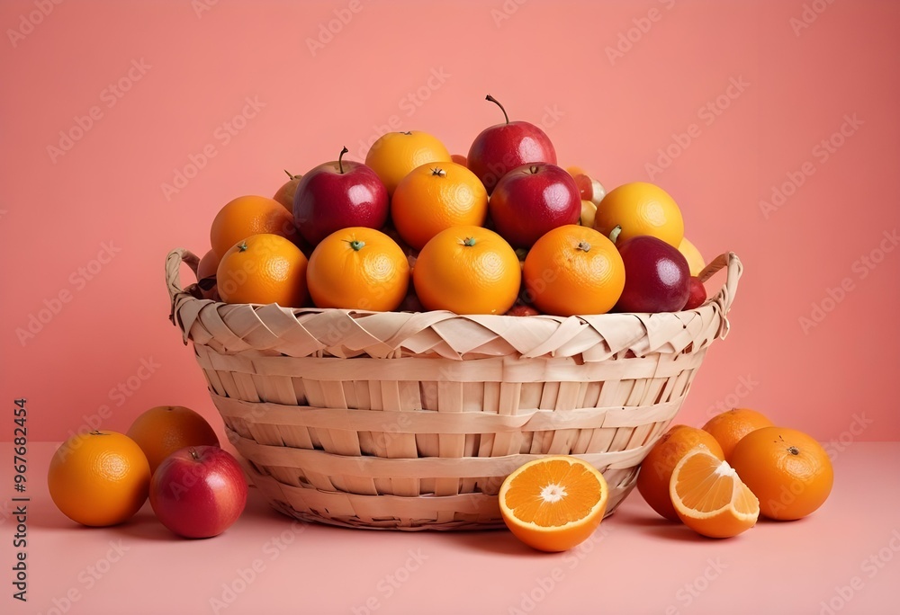 Freshness and variety of healthy fruits on wooden table generated by artificial intelligence Freshness and variety of healthy fruits on wooden table generated by artificial intelligence