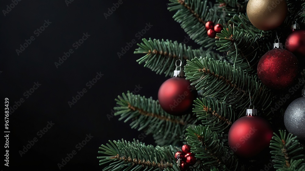 A Christmas greeting card Christmas border with copy space festive background A Christmas greeting card Christmas border with copy space festive background