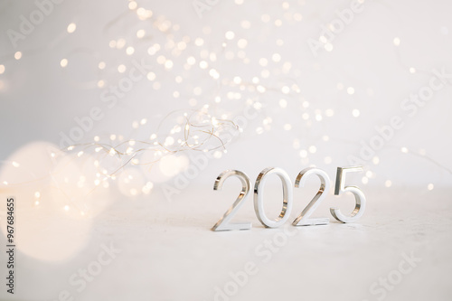 2025 text background. New year and business concept strategy.