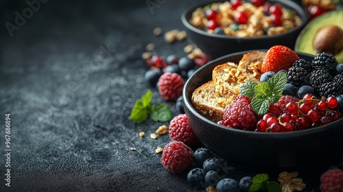 Invigorating Breakfast Table with Brain-Boosting Foods in Natural Morning Light