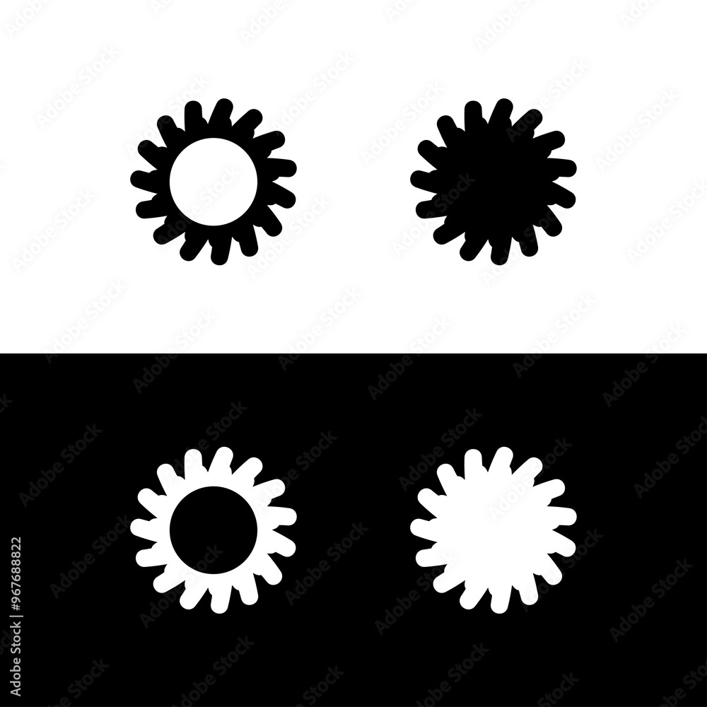 Circle unique vector logo silhouette design Circle unique vector logo silhouette design