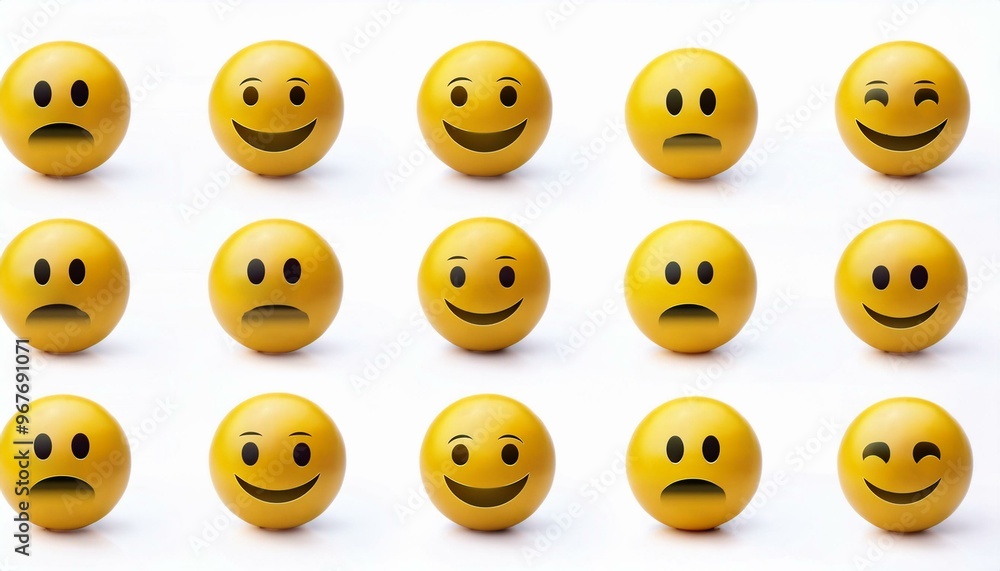Fototapeta premium realistic emoji white backgraund