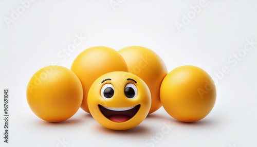 Wallpaper Mural realistic emoji white backgraund Torontodigital.ca