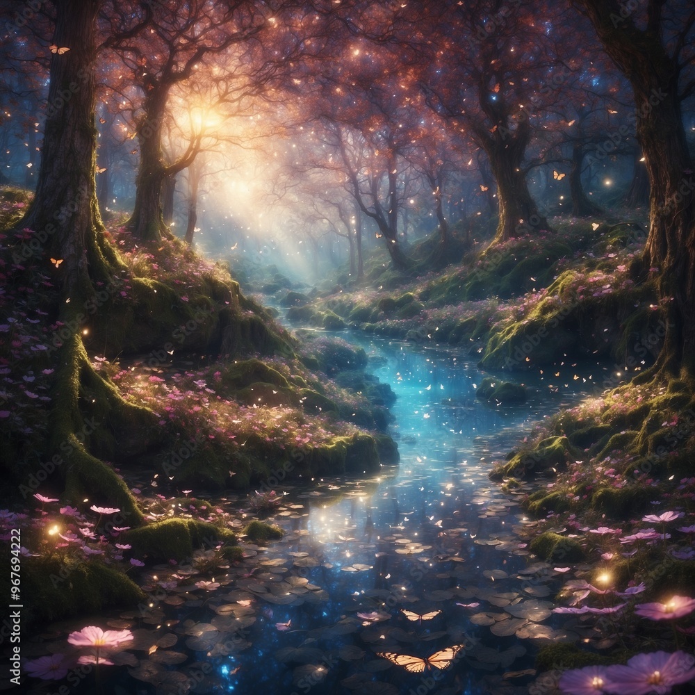 Obraz premium forest in the night