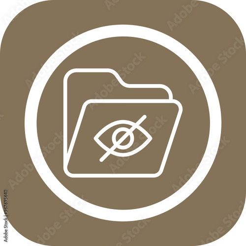 Hidden Folder Vector Icon Design