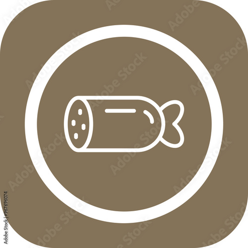 Salami Vector Icon Design