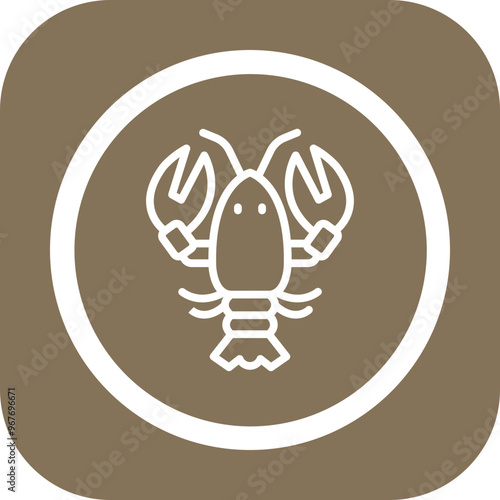 Lobster Vector Icon Design