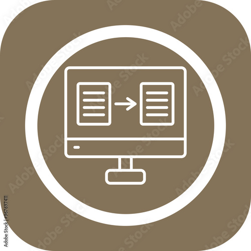 Online Translator Vector Icon Design