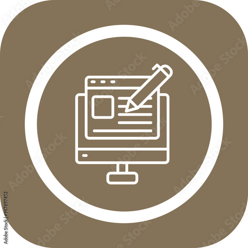 Blogging Vector Icon Design