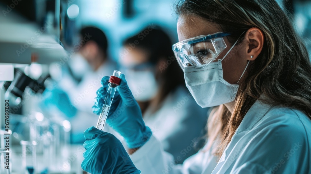 Female Scientist Conducting Research in Laboratory Setting Female Scientist Conducting Research in Laboratory Setting