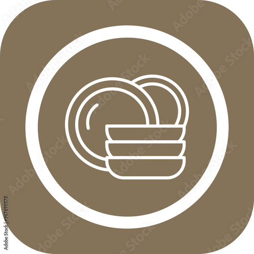 Dishware Vector Icon Design