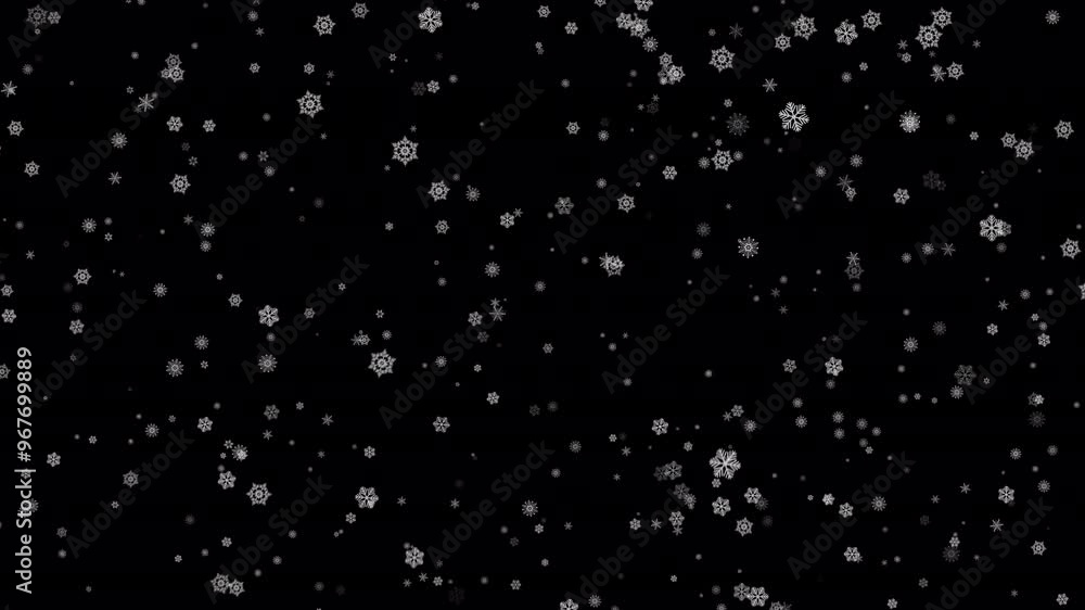 Winter snow - falling snowflakes animation, seamless loop. Alpha channel
Winter snow - falling snowflakes animation, seamless loop. Alpha channel